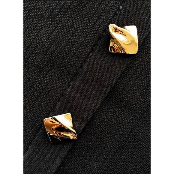 NWT Self-Portrait Black Ribbed Mini Skirt - Picture 5 of 13